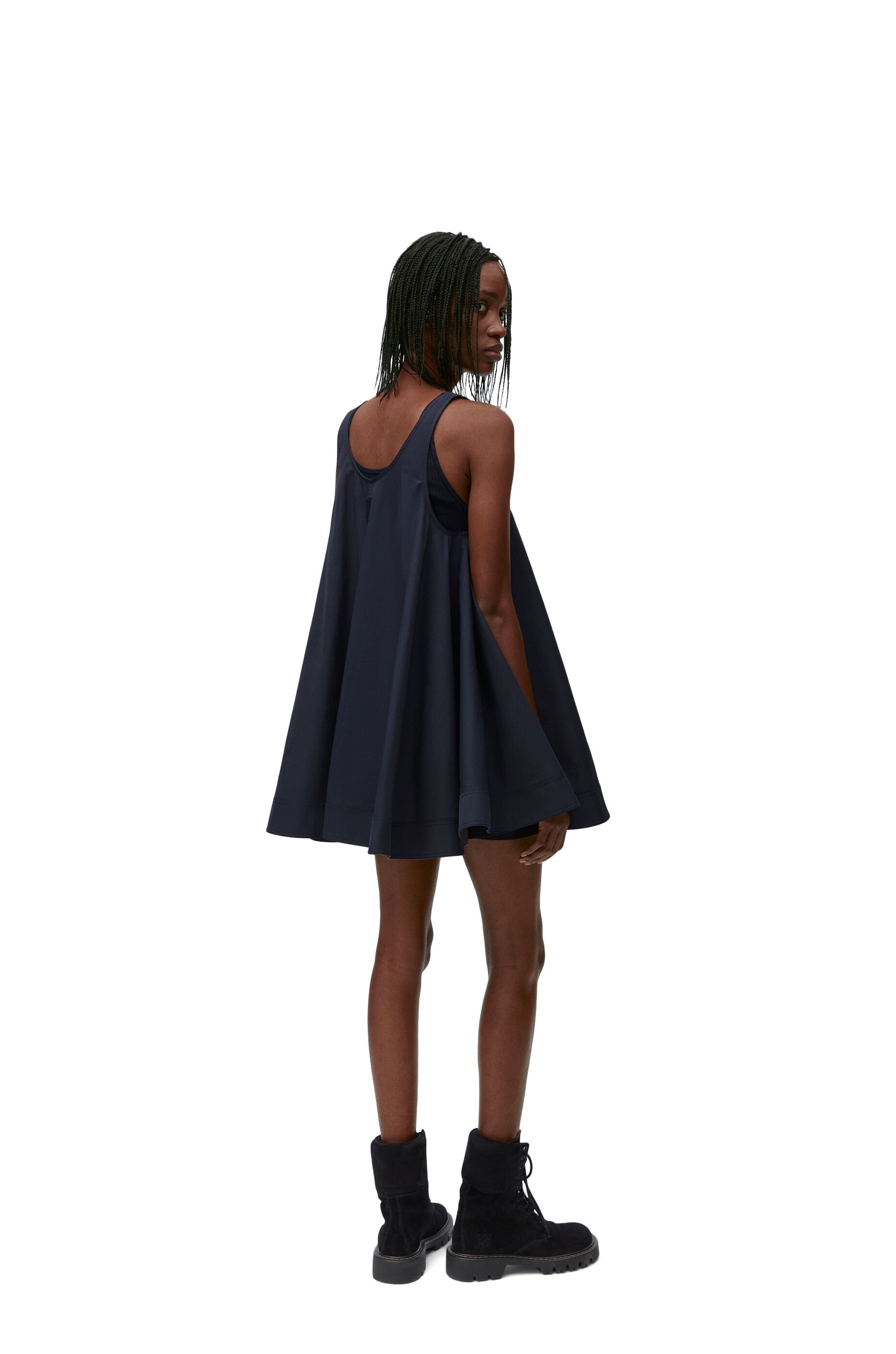 Trapeze dress in cotton and silk - 3