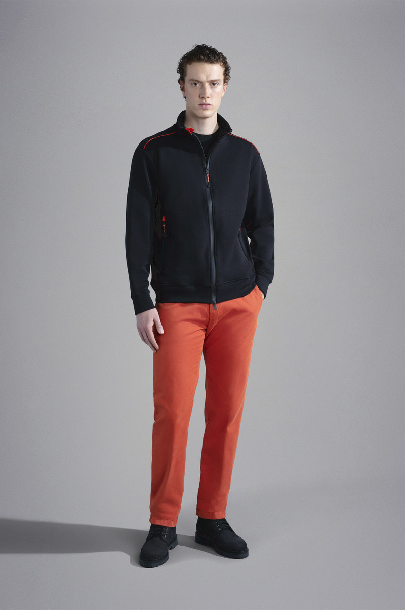 Paul & Shark COTTON ZIPPED SWEATSHIRT WITH CONTRASTING DETAILS outlook