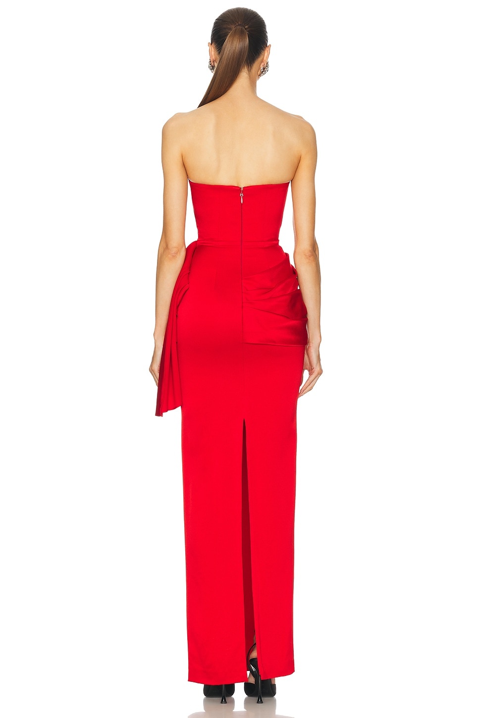 Draped Satin Corset Gown - 4