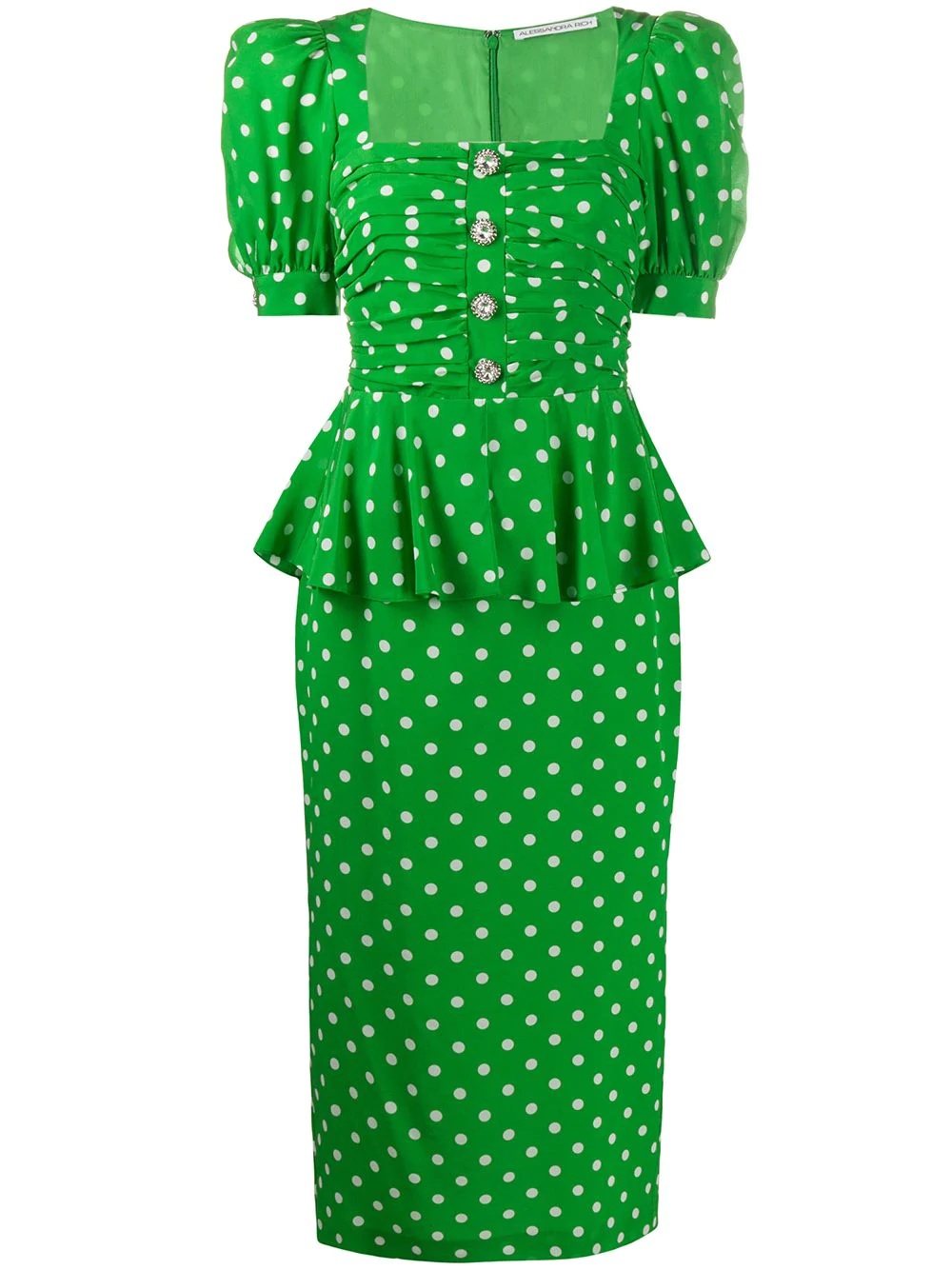 polka dot midi dress - 1