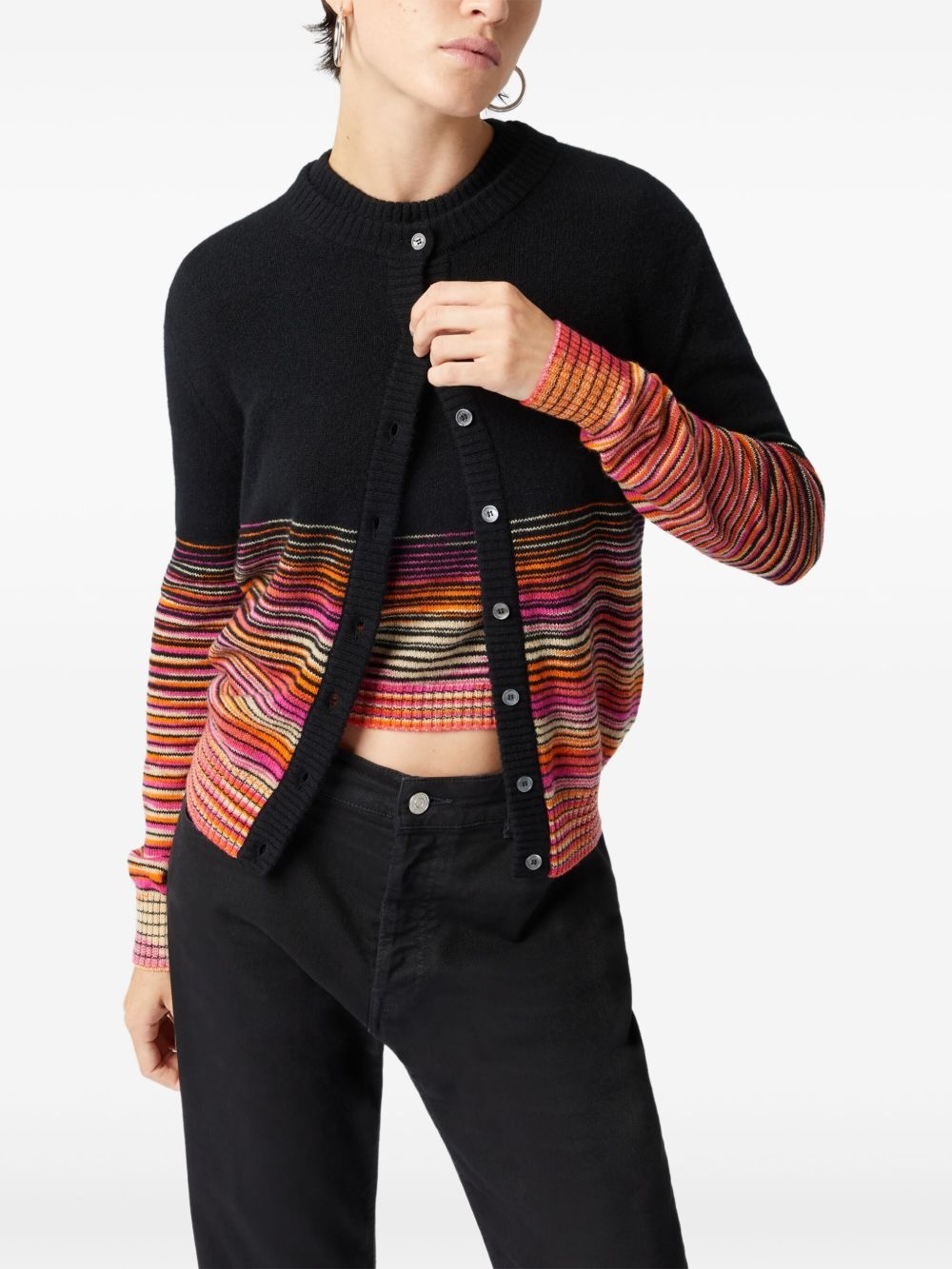 dégradé-effect cashmere cardigan - 4