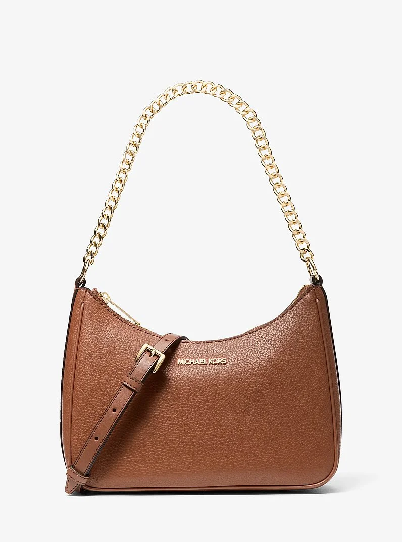 Jet Set Large Pebbled Leather Convertible Crossbody Bag - 1