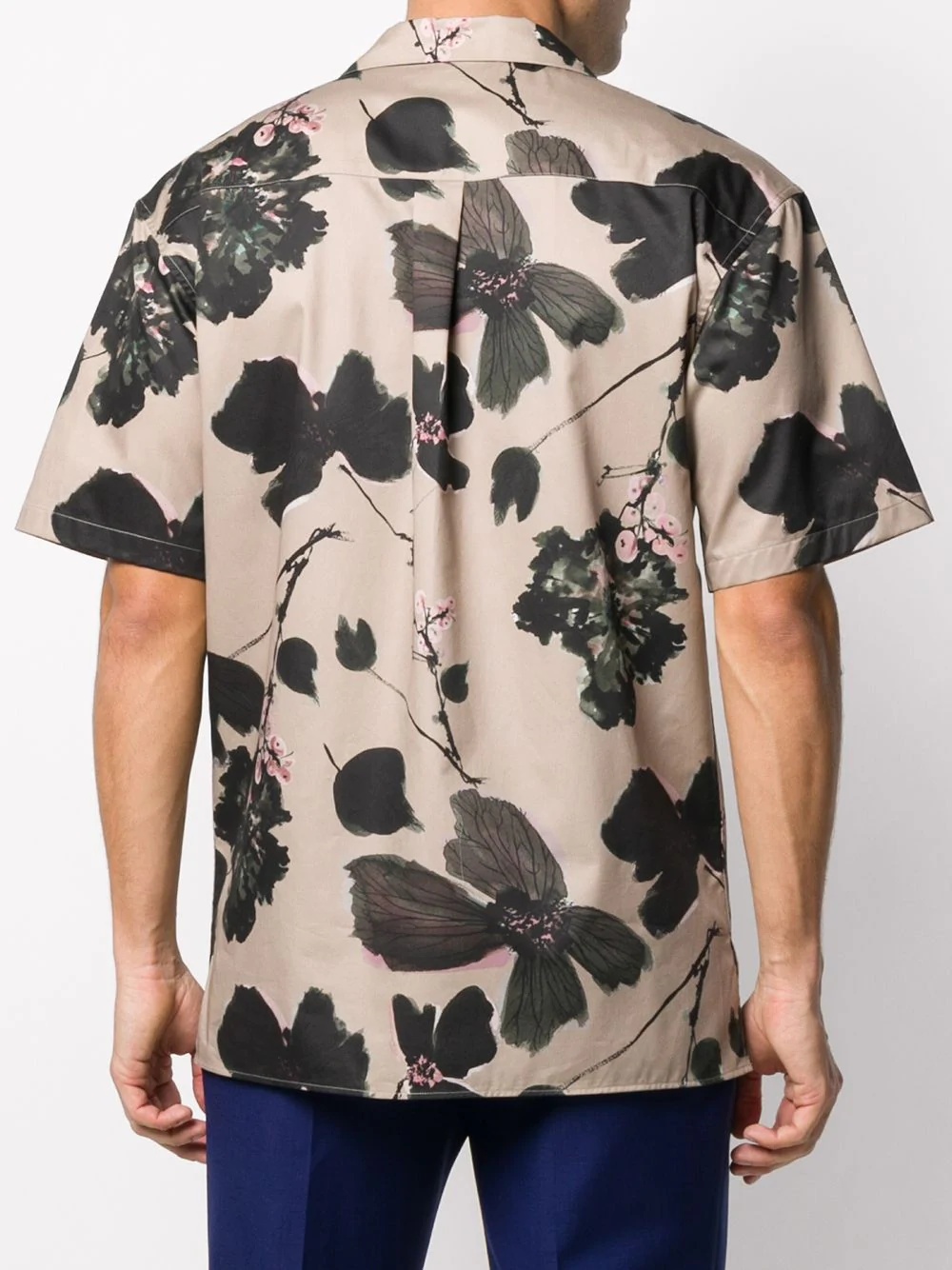 floral print short-sleeve shirt - 4