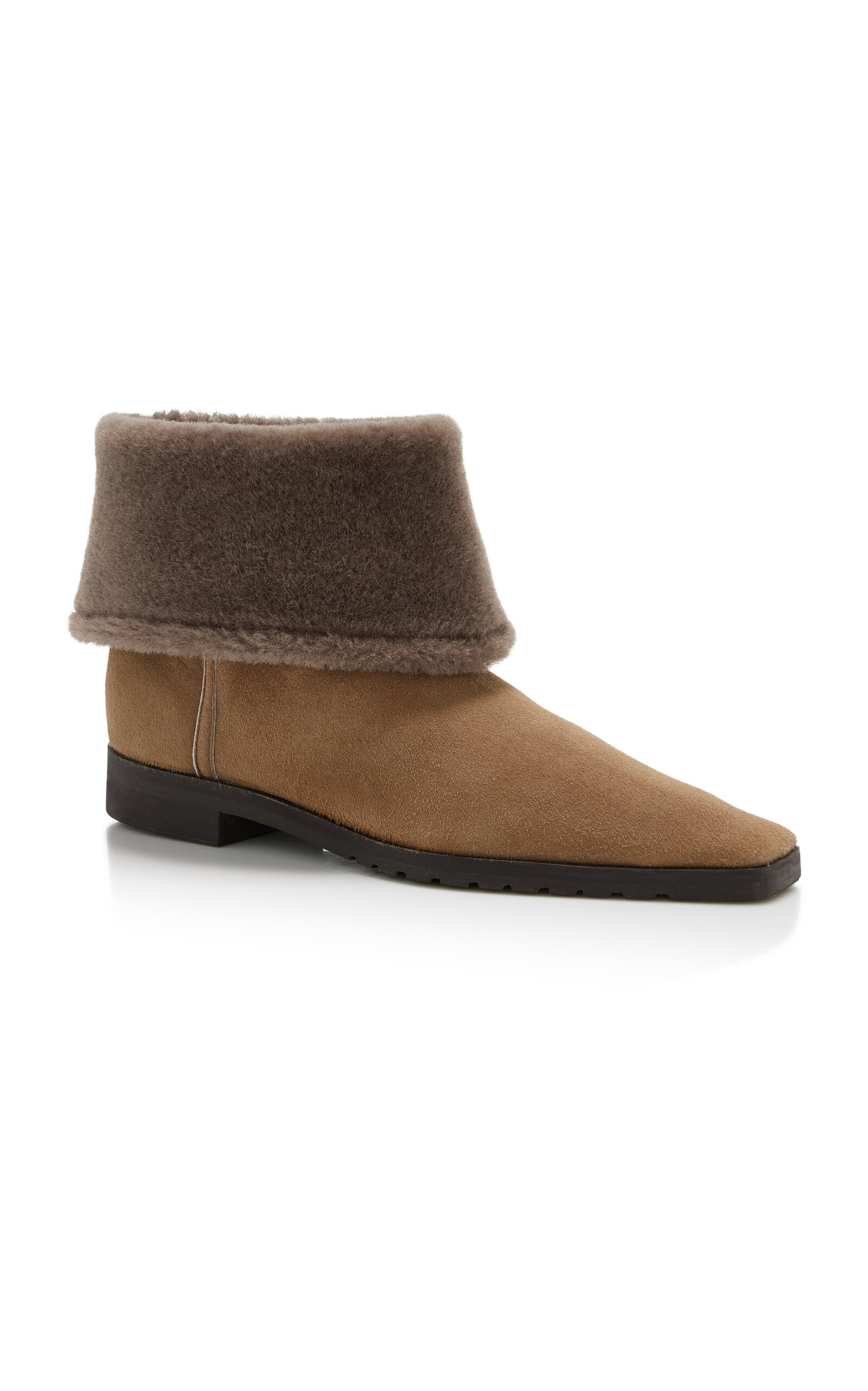 Fold-Down Shearling Boots tan - 4