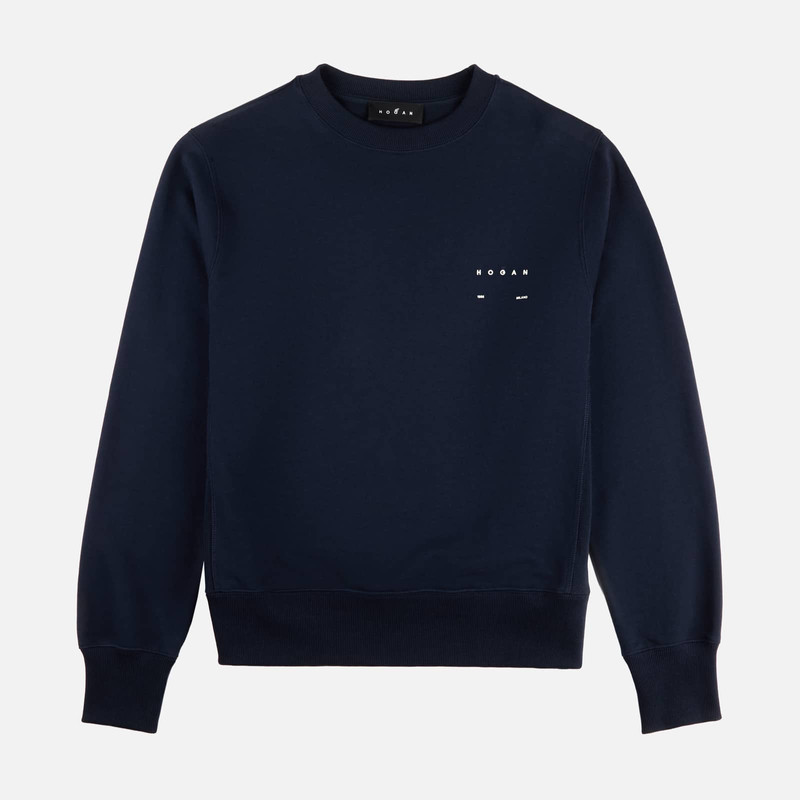 Round-neck sweatshirt in cotton 1