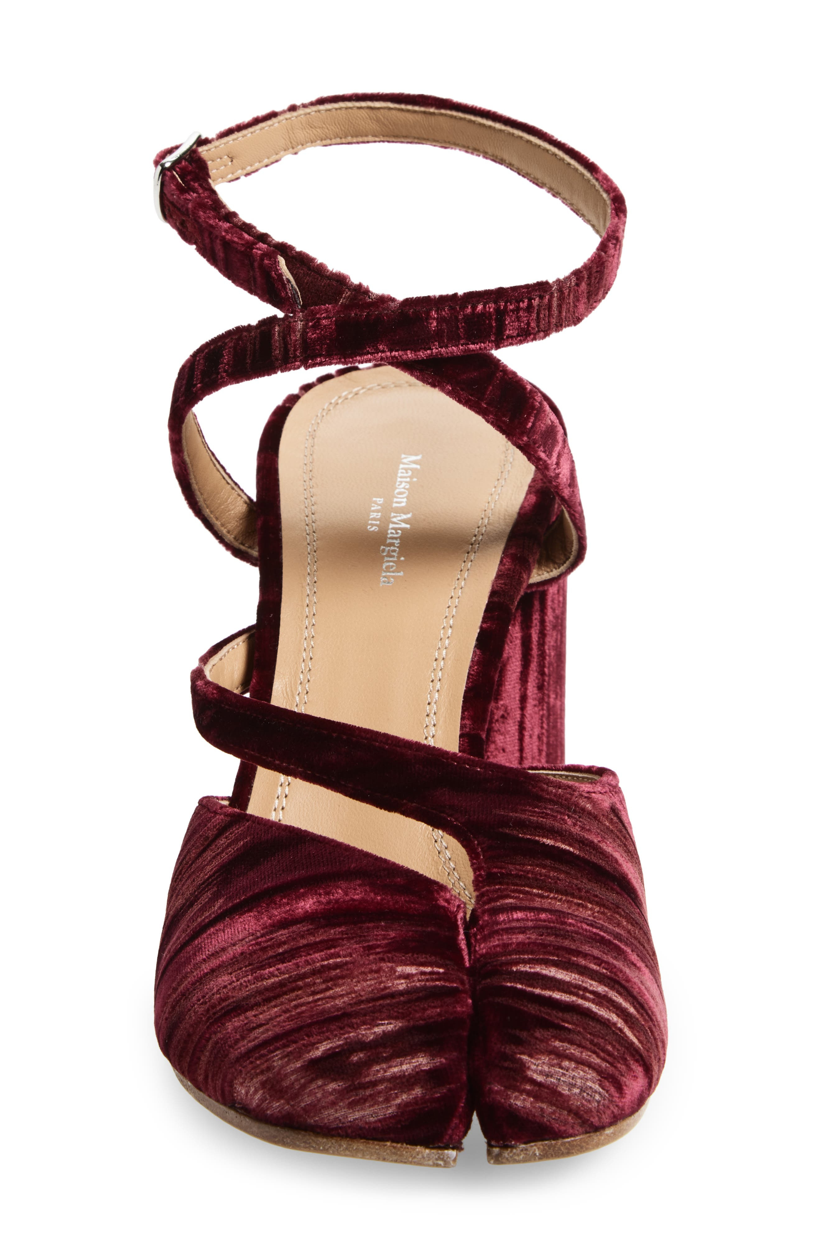 Maison Margiela Tabi Ankle Strap Pump in Cordovan Red at Nordstrom - 4