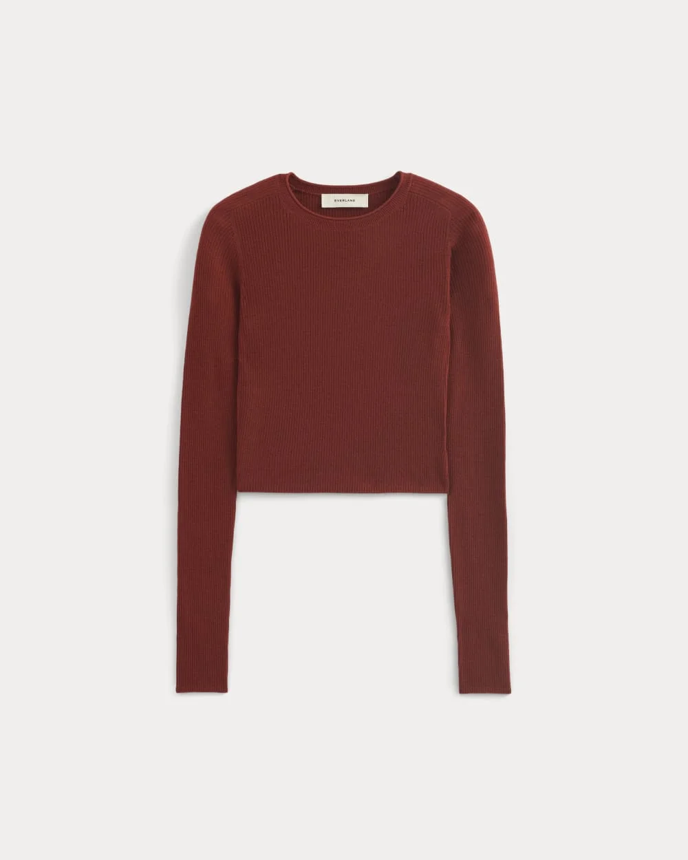 THE CROPPED CREW TOP IN ULTRAFINE MERINO - 1
