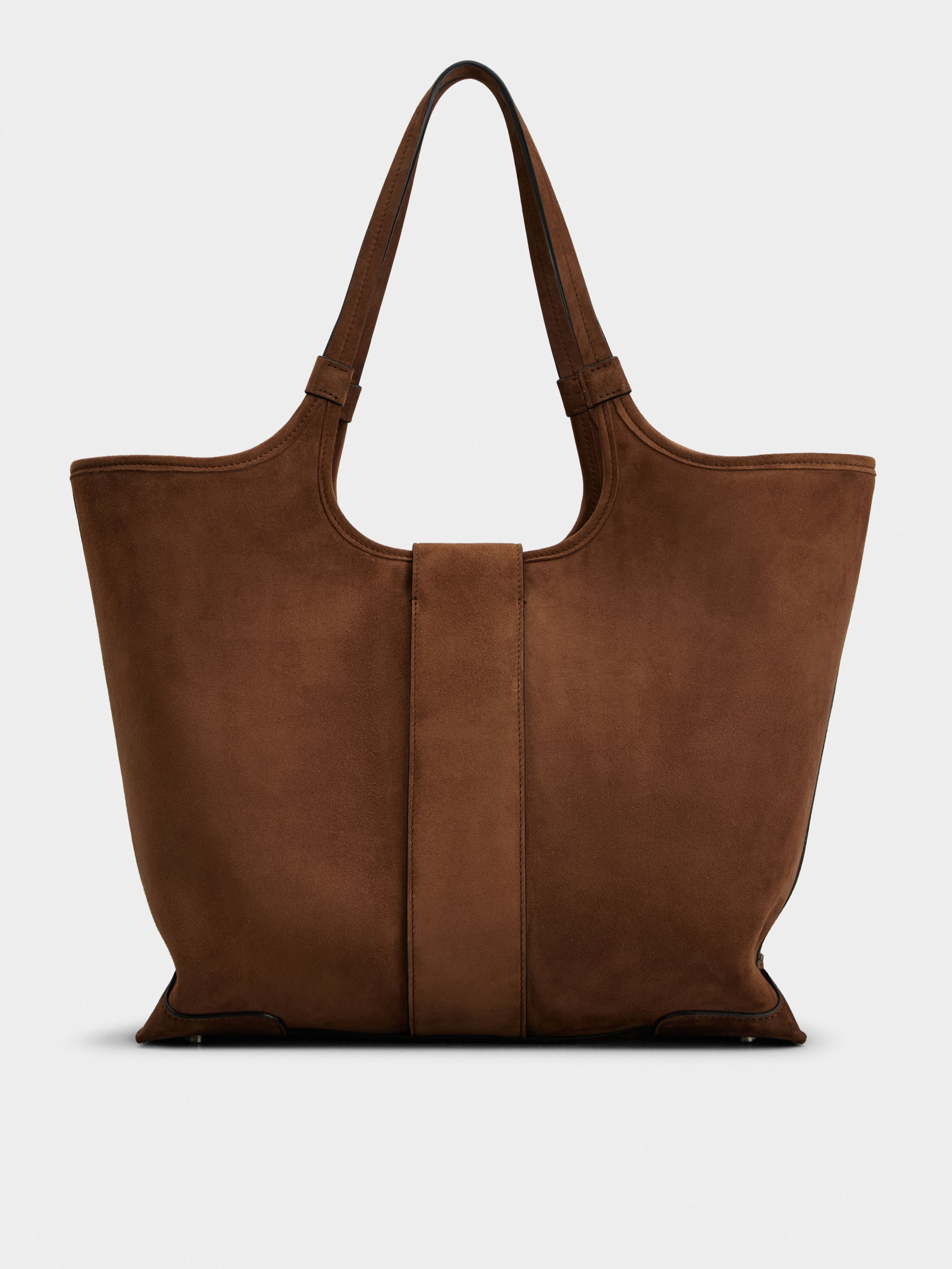 Viv' Choc Medium Shopping Bag in suede - 4