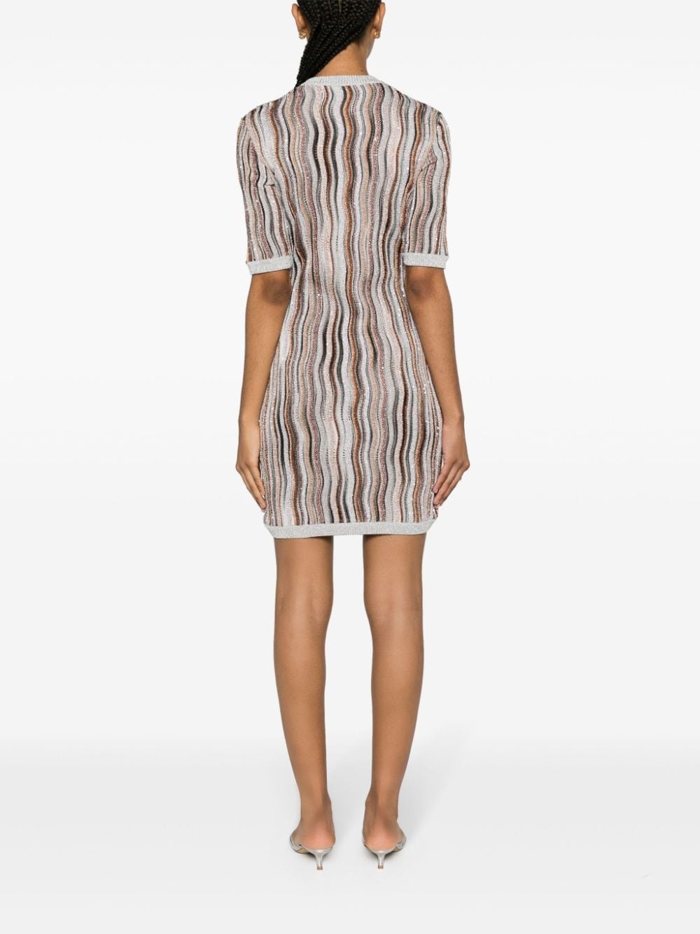 stripe knitted minidress - 4