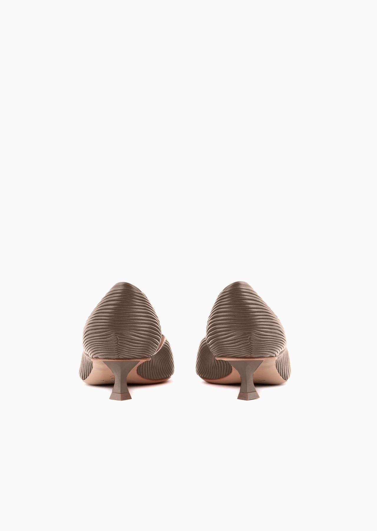 Pleated nappa-leather court shoes - 4