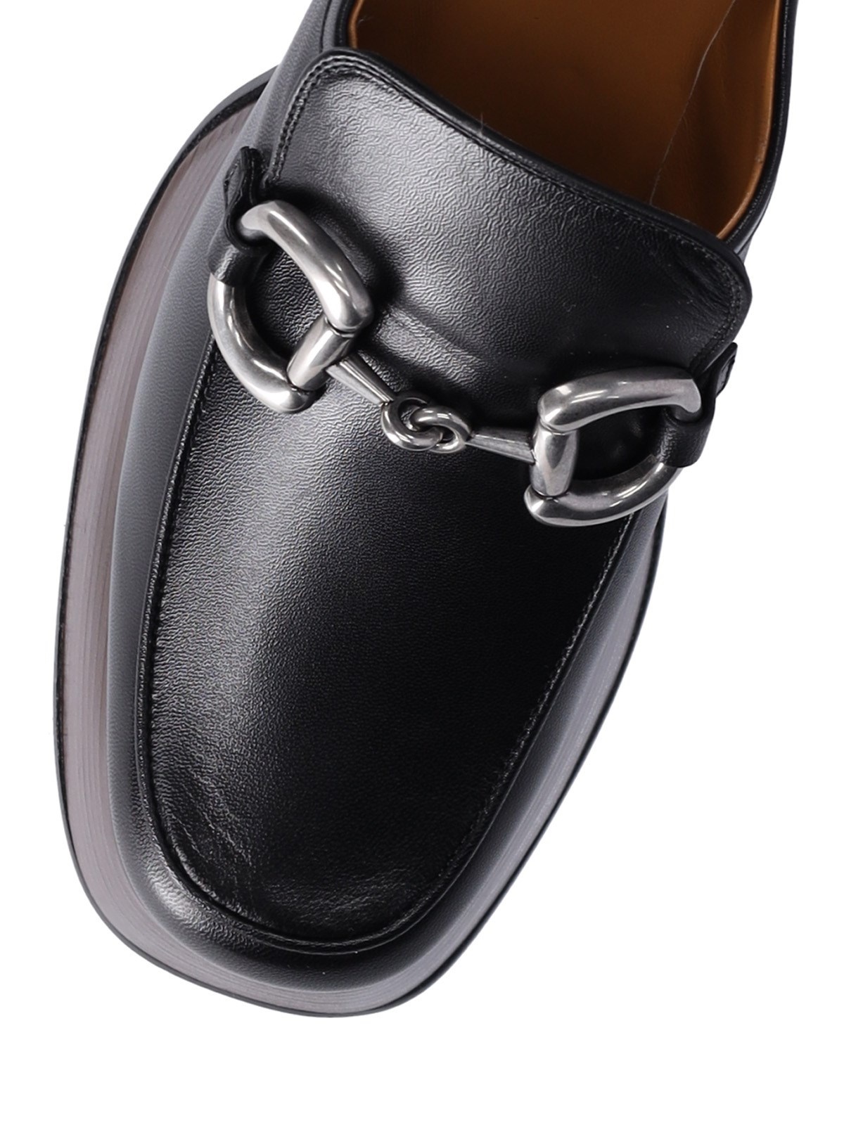 GUCCI PLATEAU CLAMP LOAFERS sugar REVERSIBLE