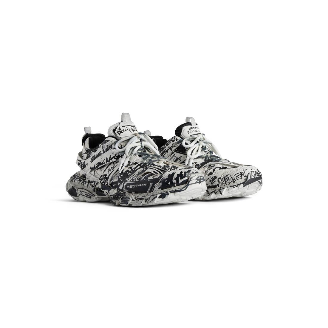 Men's Track Graffiti Sneaker  in White/black - 2