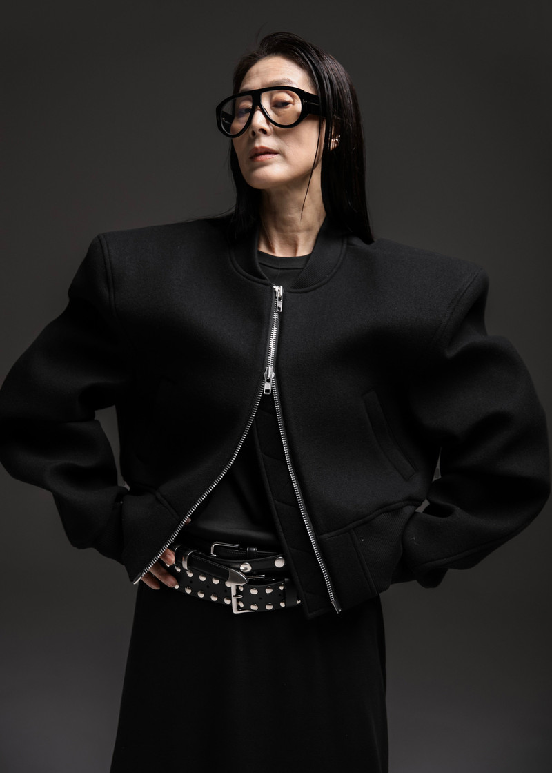 Glane Padded Wool Bomber Jacket - Black 3