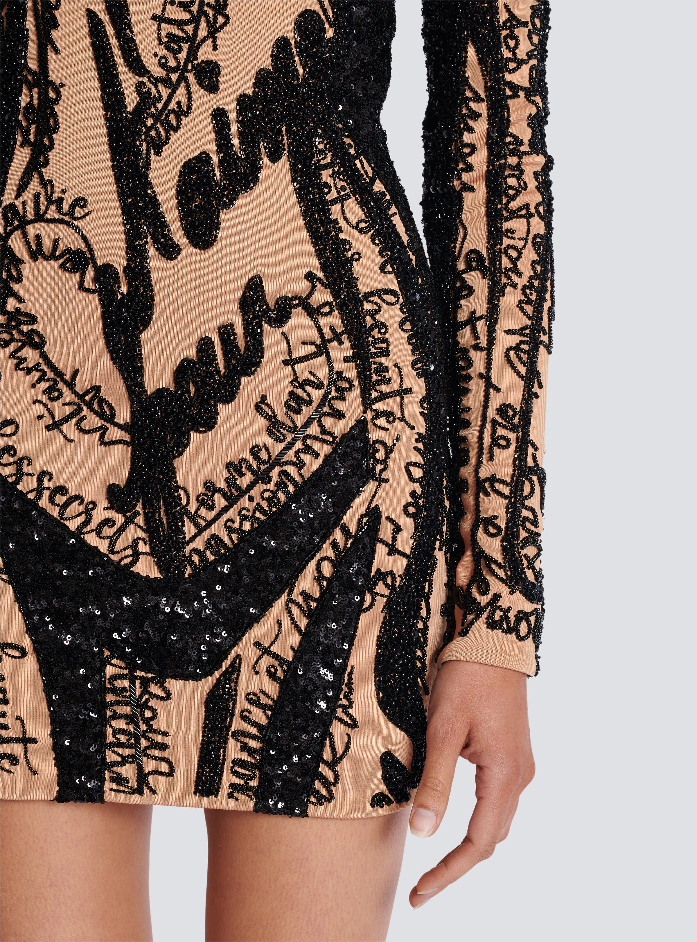 green emerald velvet dress Balmain Embroidered Knit Midi Dress – Runway Catalog