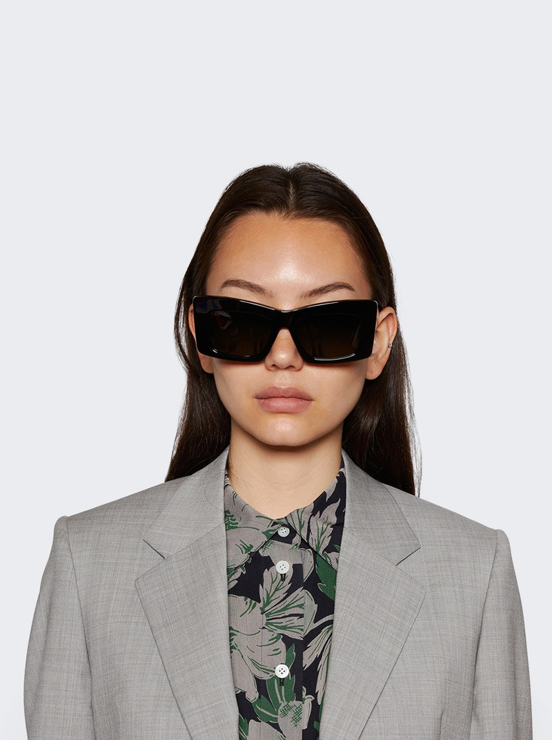 GUCCI Square Frame Sunglasses Shiny Black outlook