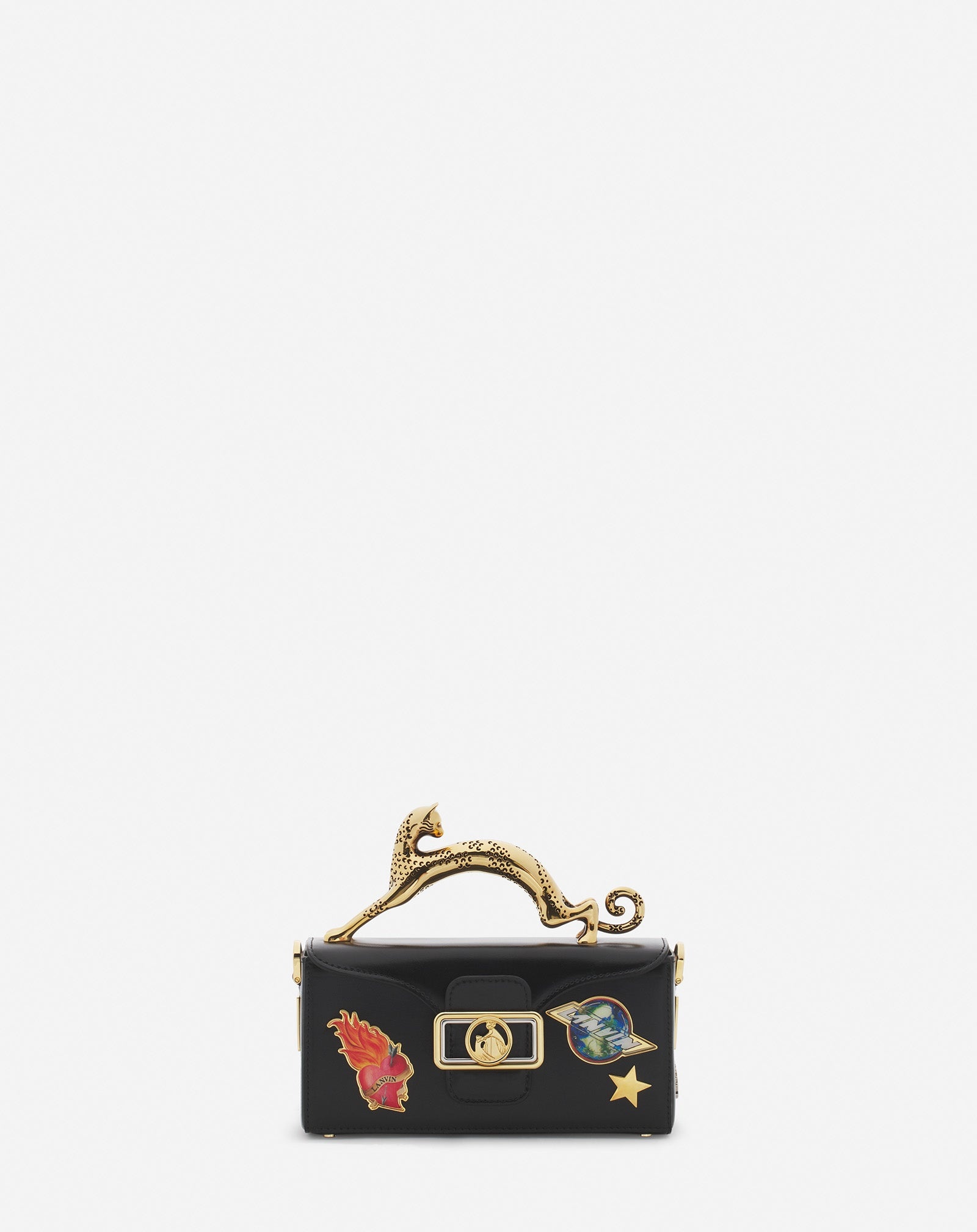 LANVIN X FUTURE PENCIL CAT NANO LEATHER BAG WITH PINS - 1