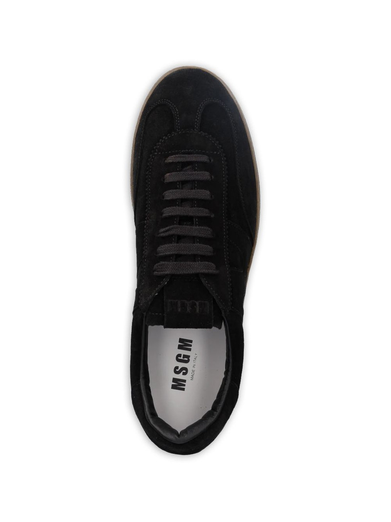 logo-detail leather sneakers 3