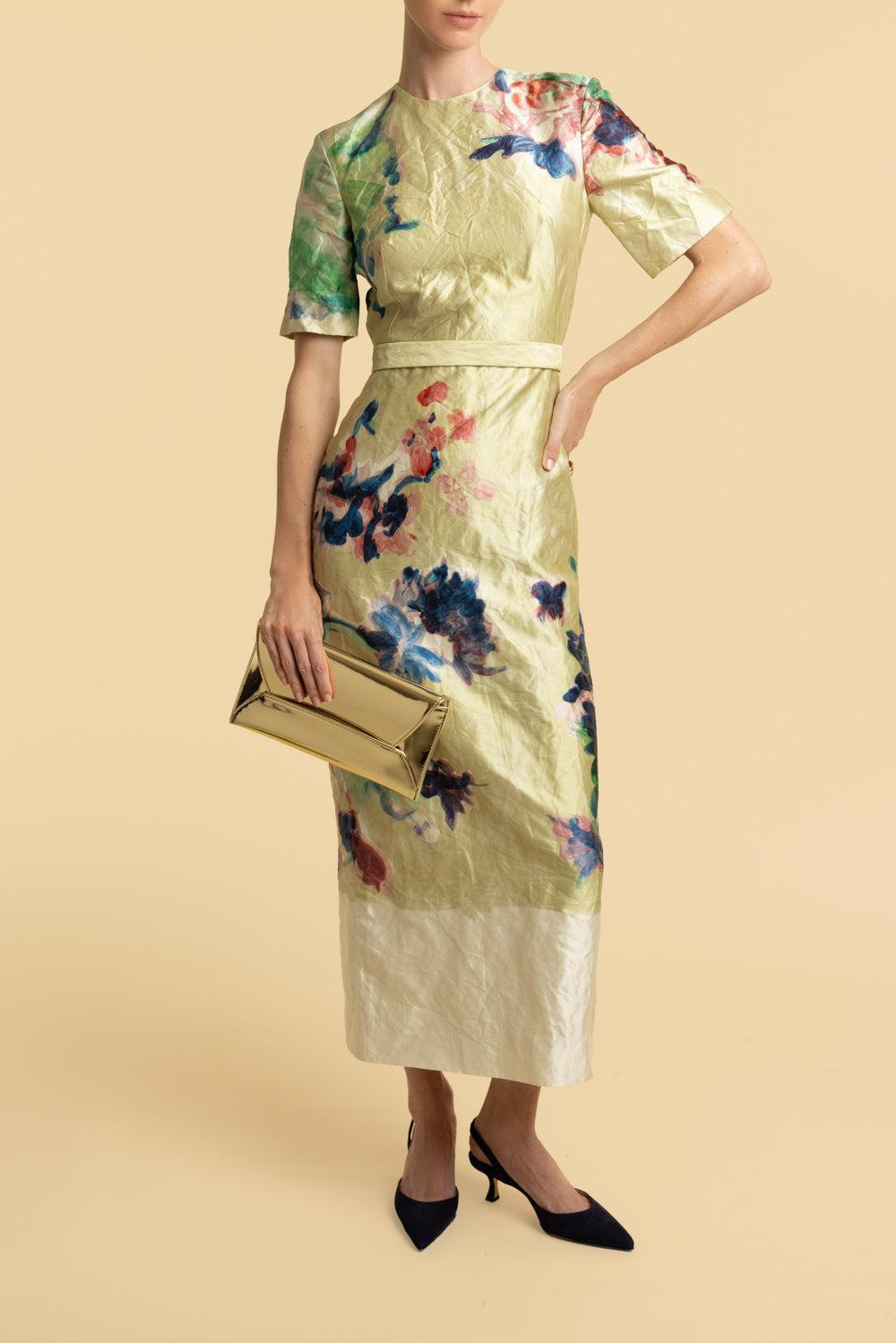 Short Sleeve Midi Dress - 2