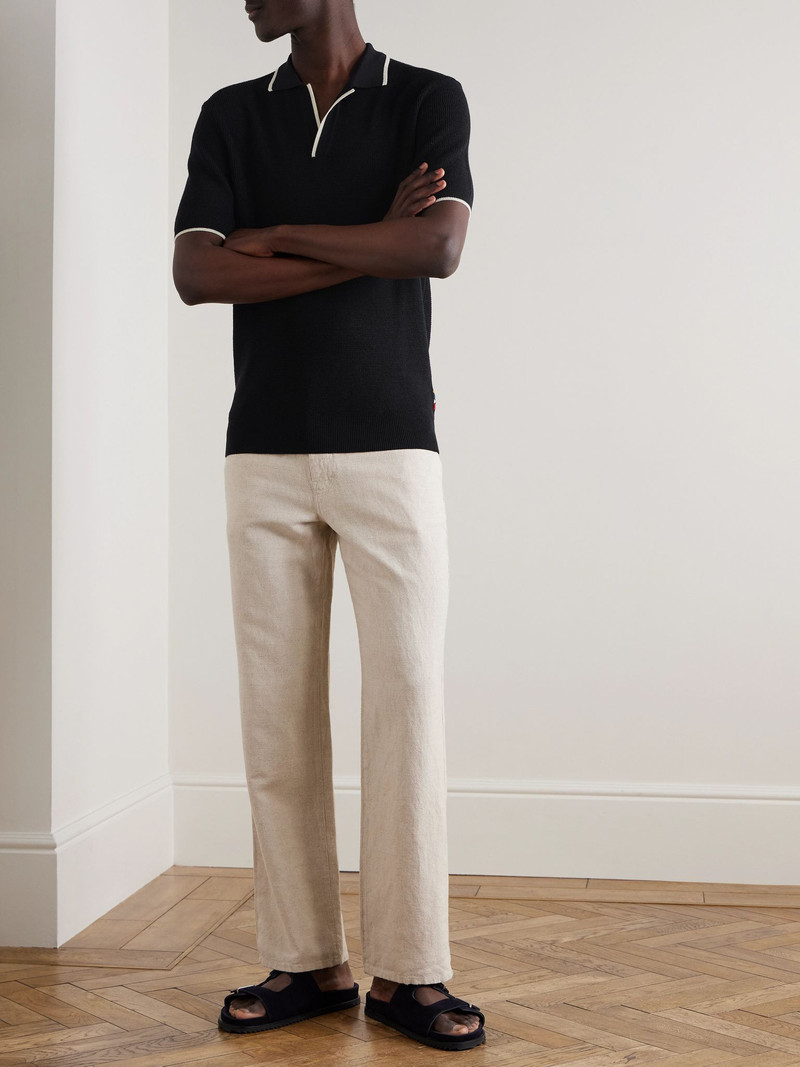 ORLEBAR BROWN Horton Merino Wool Polo Shirt Navy outlook