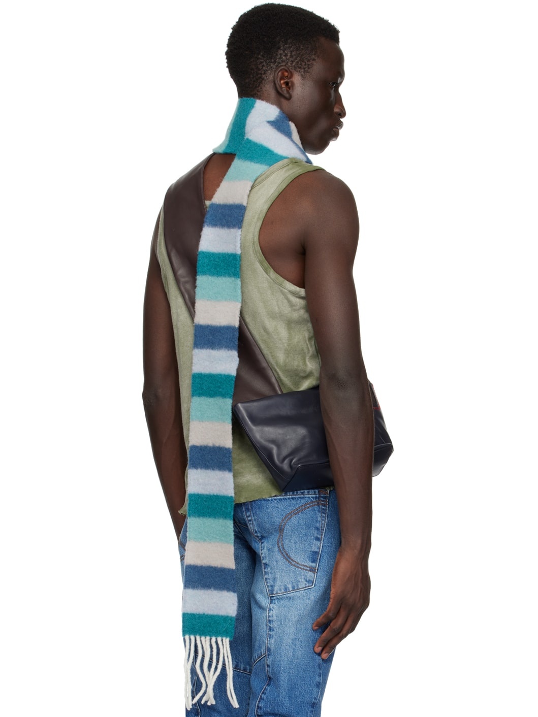 Khaki Raw Edge Tank Top - 3