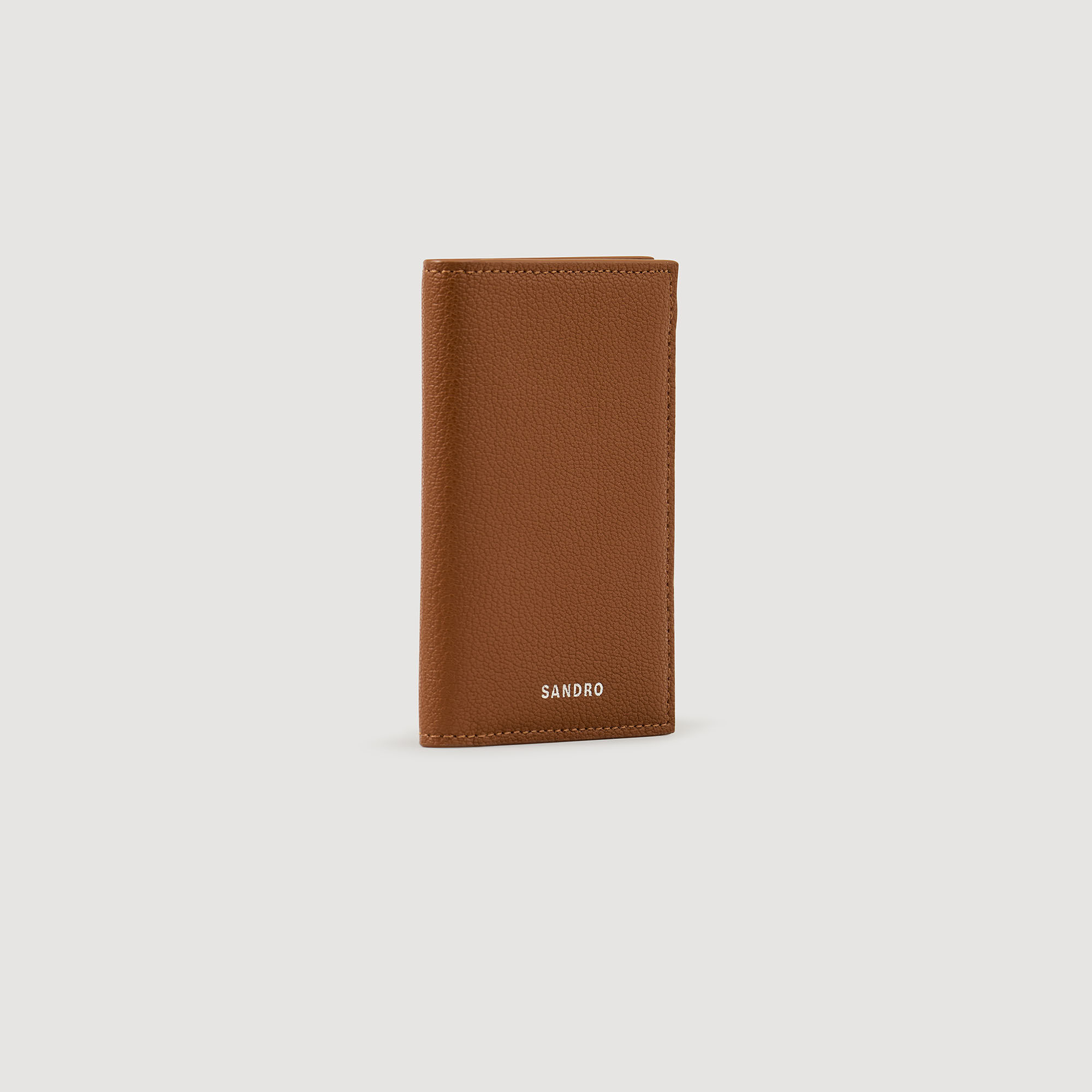 GRAINED LEATHER FOLDABLE CARDHOLDER - 2