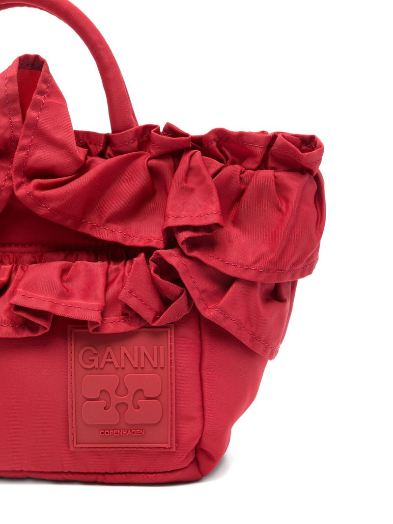 ruffled-detail tote bag 4