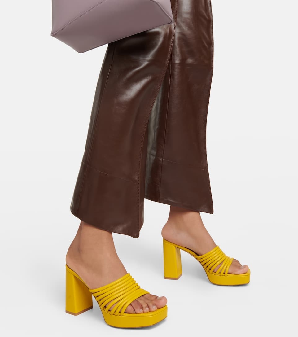 Lena 95 leather mules - 4