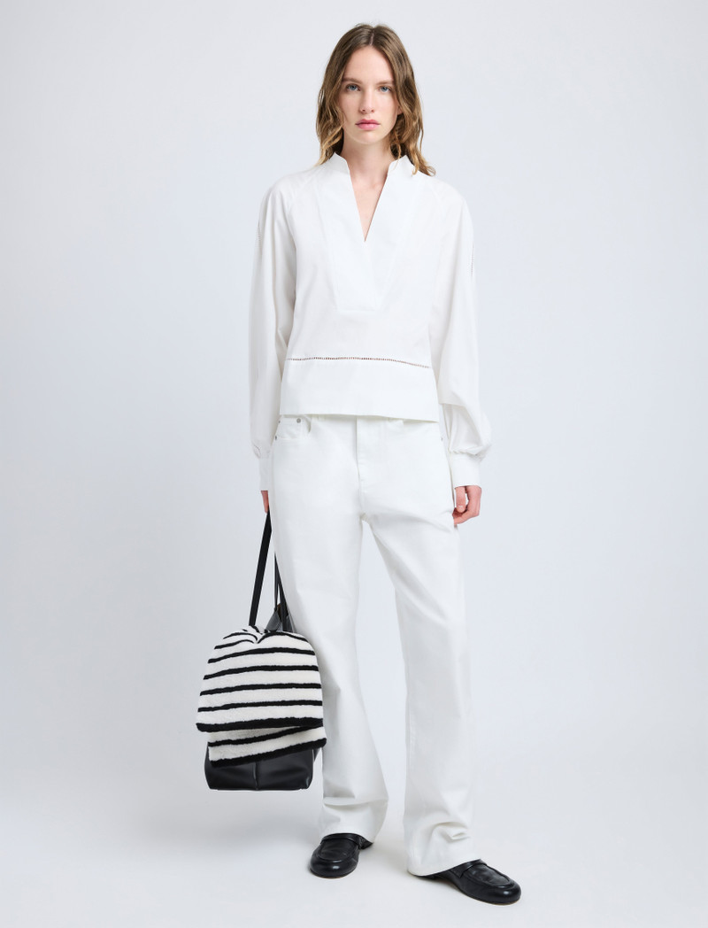 Proenza Schouler Grayson Top in Eco Cotton Poplin outlook