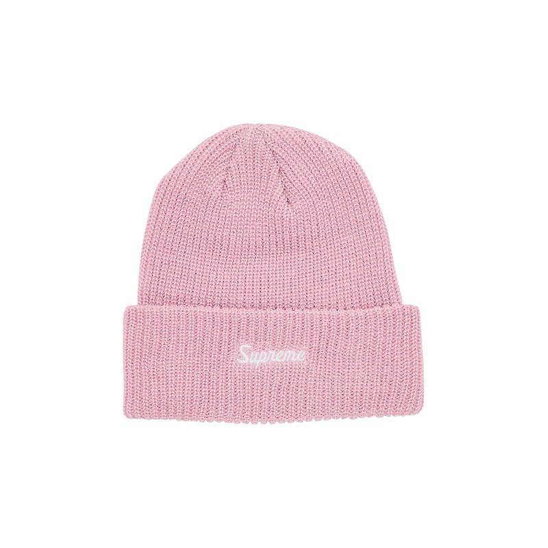 Supreme Loose Gauge Beanie 'Pink' - 1