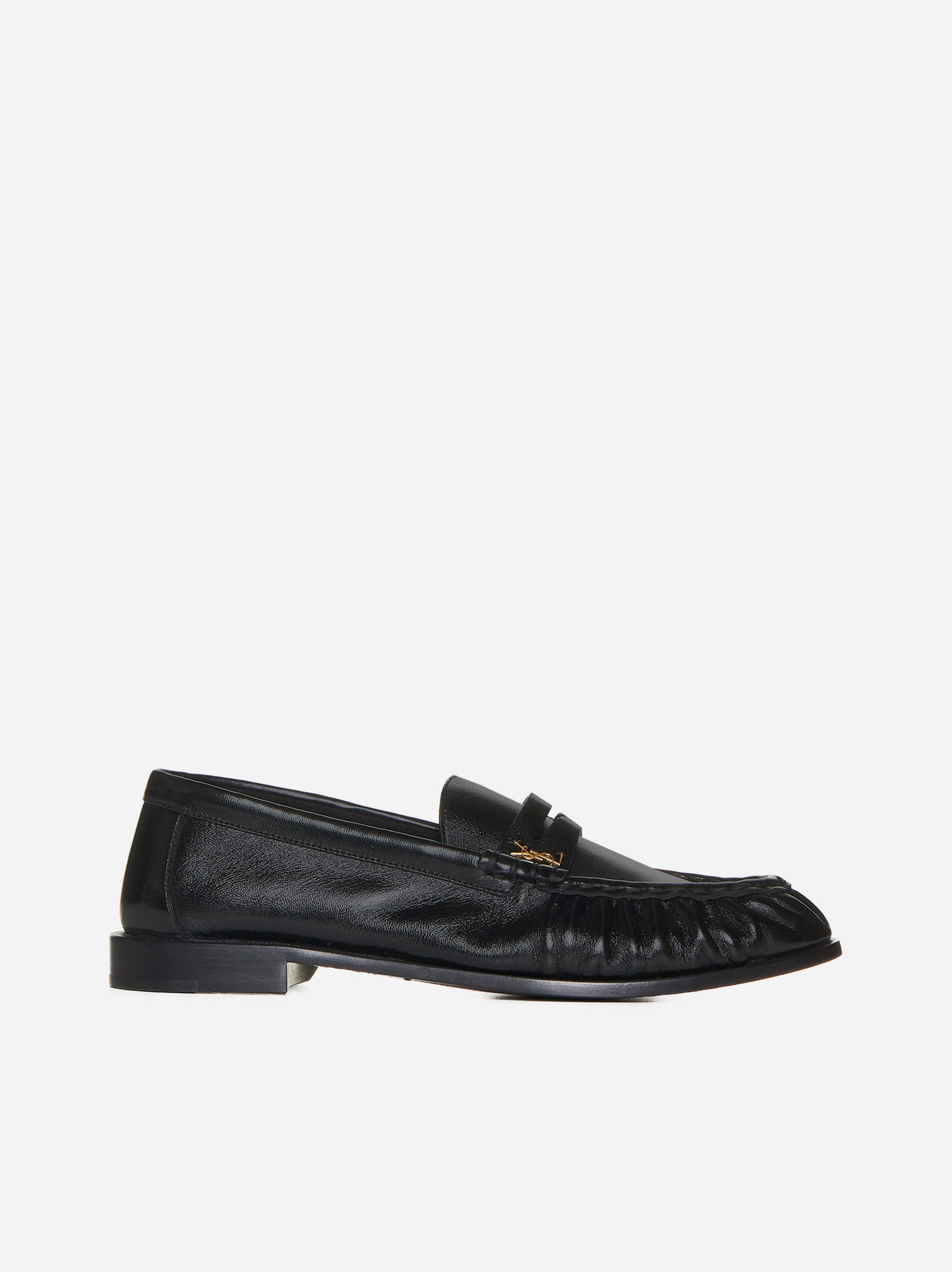 YSL logo leather loafers - 1