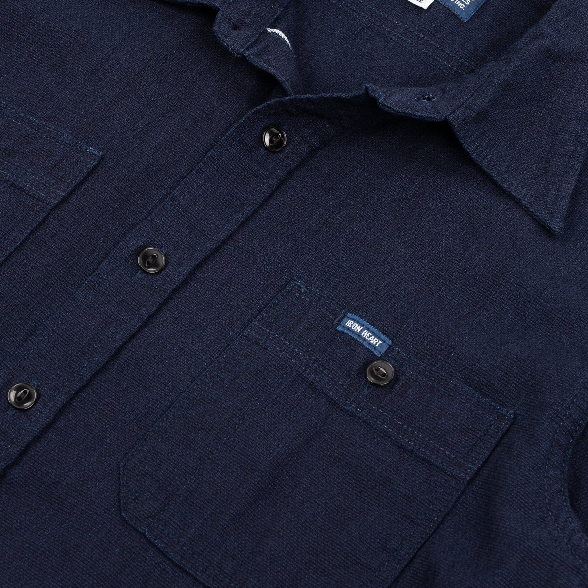 IHSH-358-IND 5oz Dobby Cloth Work Shirt - Indigo - 9