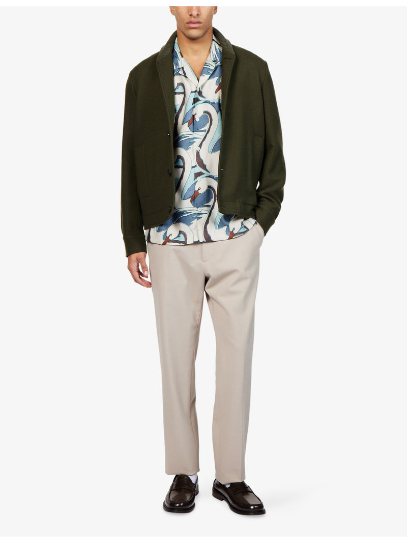 Paul Smith Swan Graphic-Print Short-Sleeve Woven Shirt outlook
