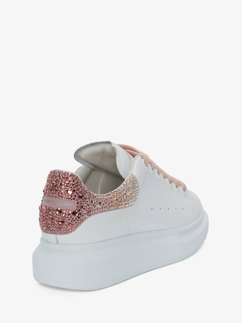 Oversized Sneaker in White/pink - 3