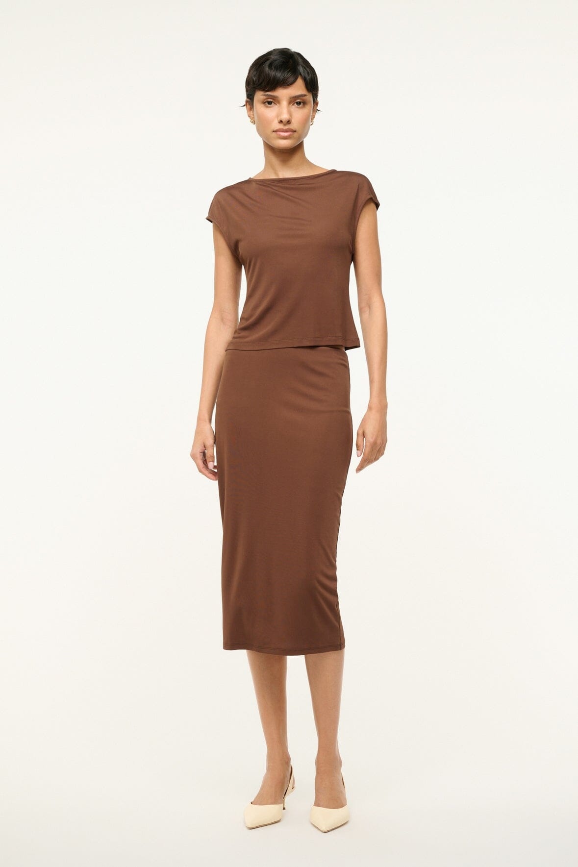STAUD CHANA SKIRT DARK OAK - 3