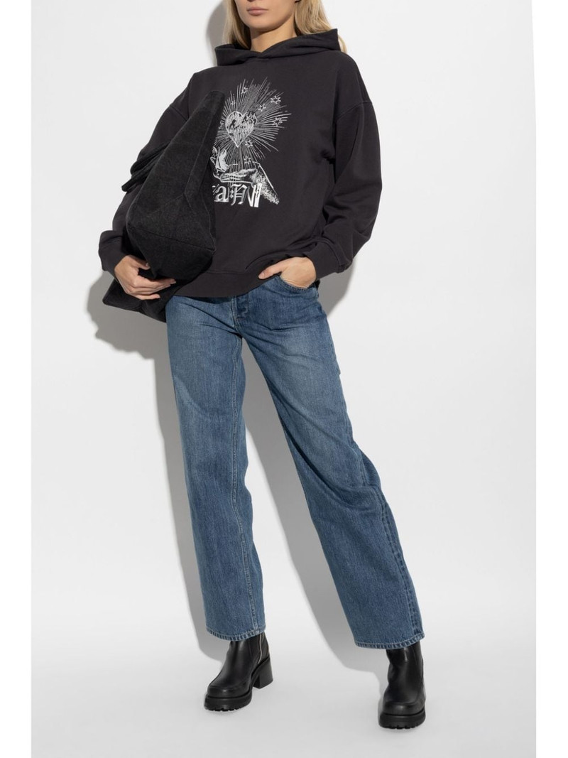 GANNI graphic-print hoodie outlook