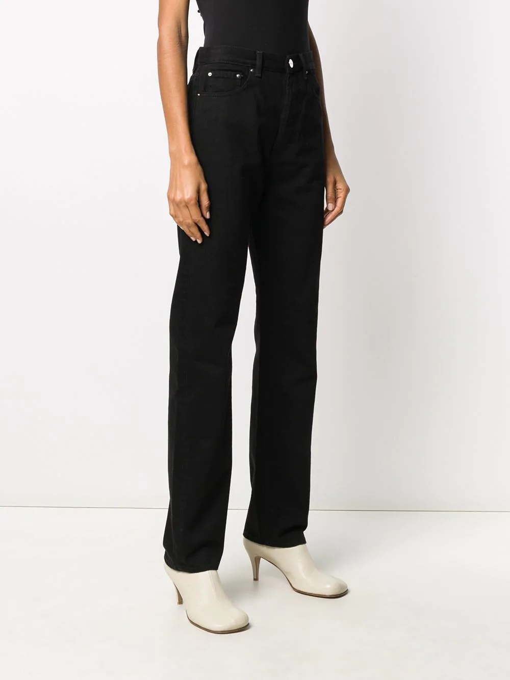 high-waisted straight leg trousers - 3