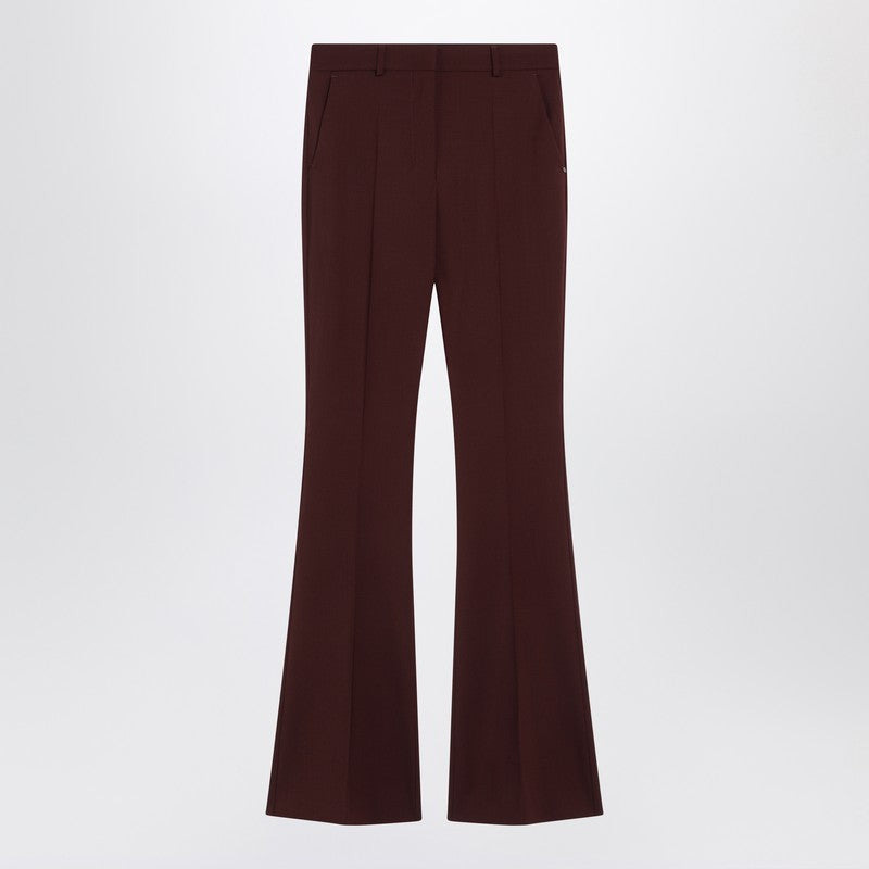 Sportmax Bordeaux Wool Trousers Women - 1