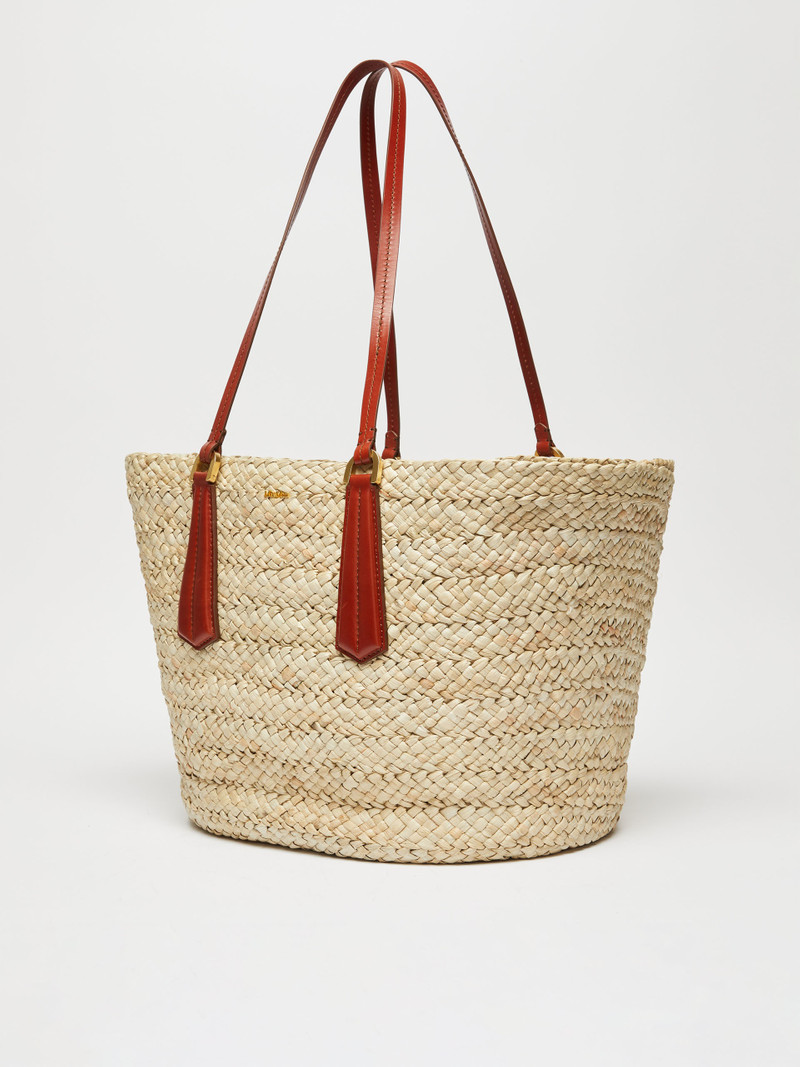 Max Mara PANIERXL Straw bucket bag outlook