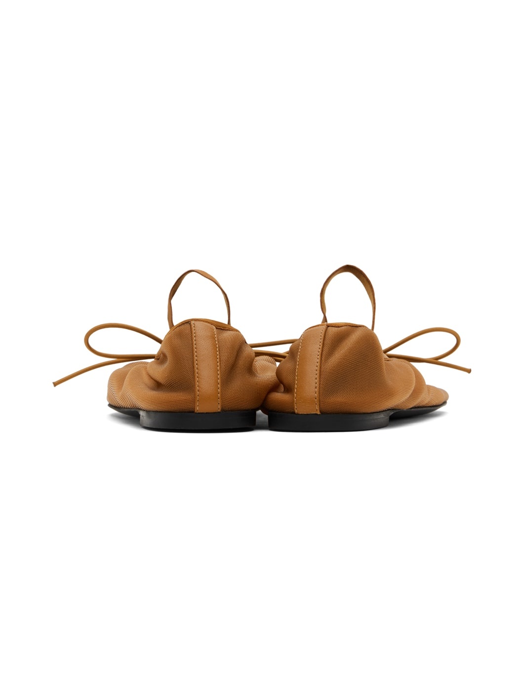 Brown Glove Mary Jane Ballerina Flats - 2