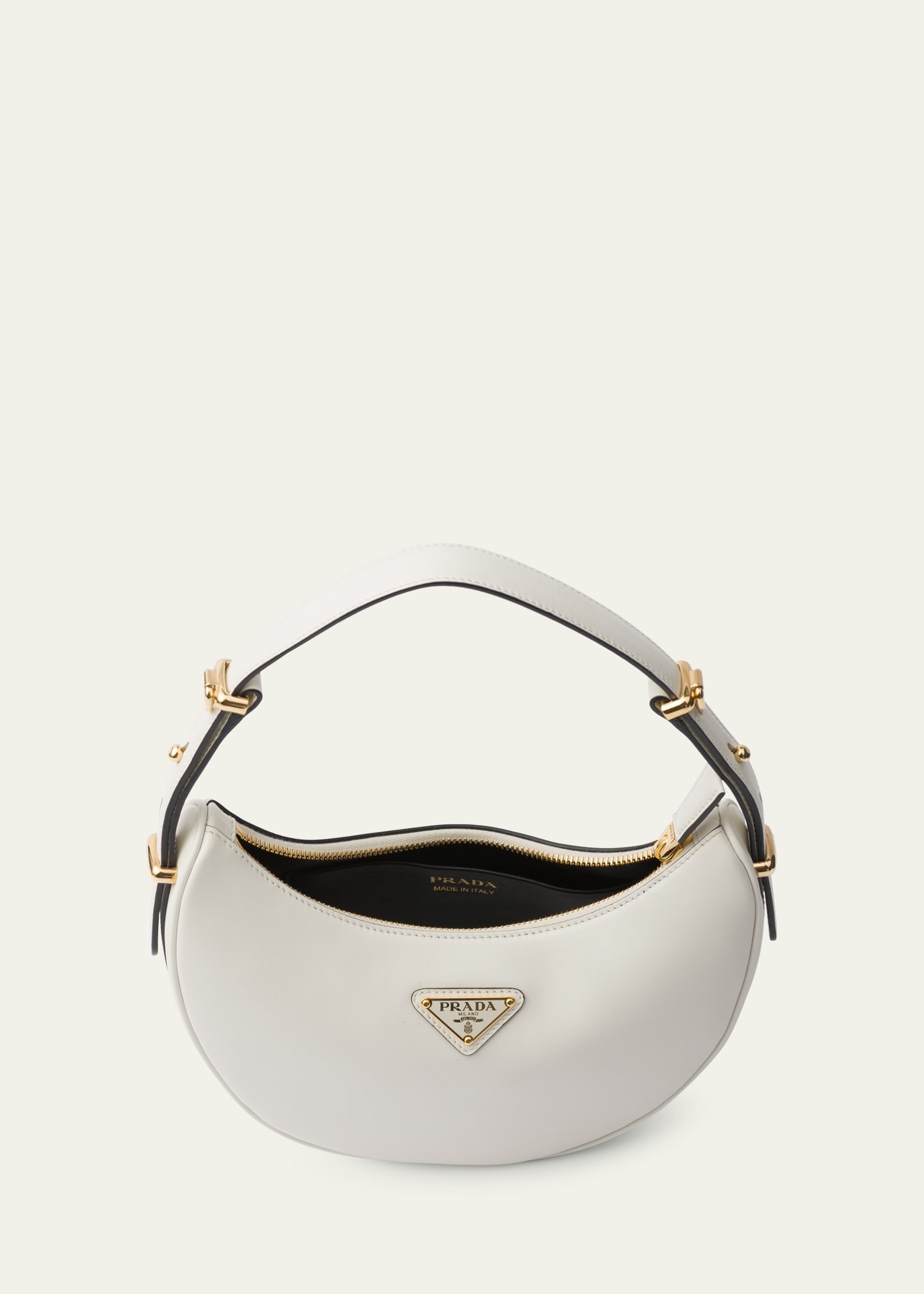 Zip Calf Leather Shoulder Bag - 4