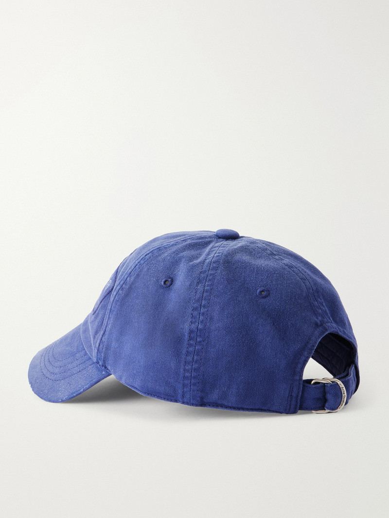 Logo-Printed Distressed Cotton-Twill Baseball Cap 4
