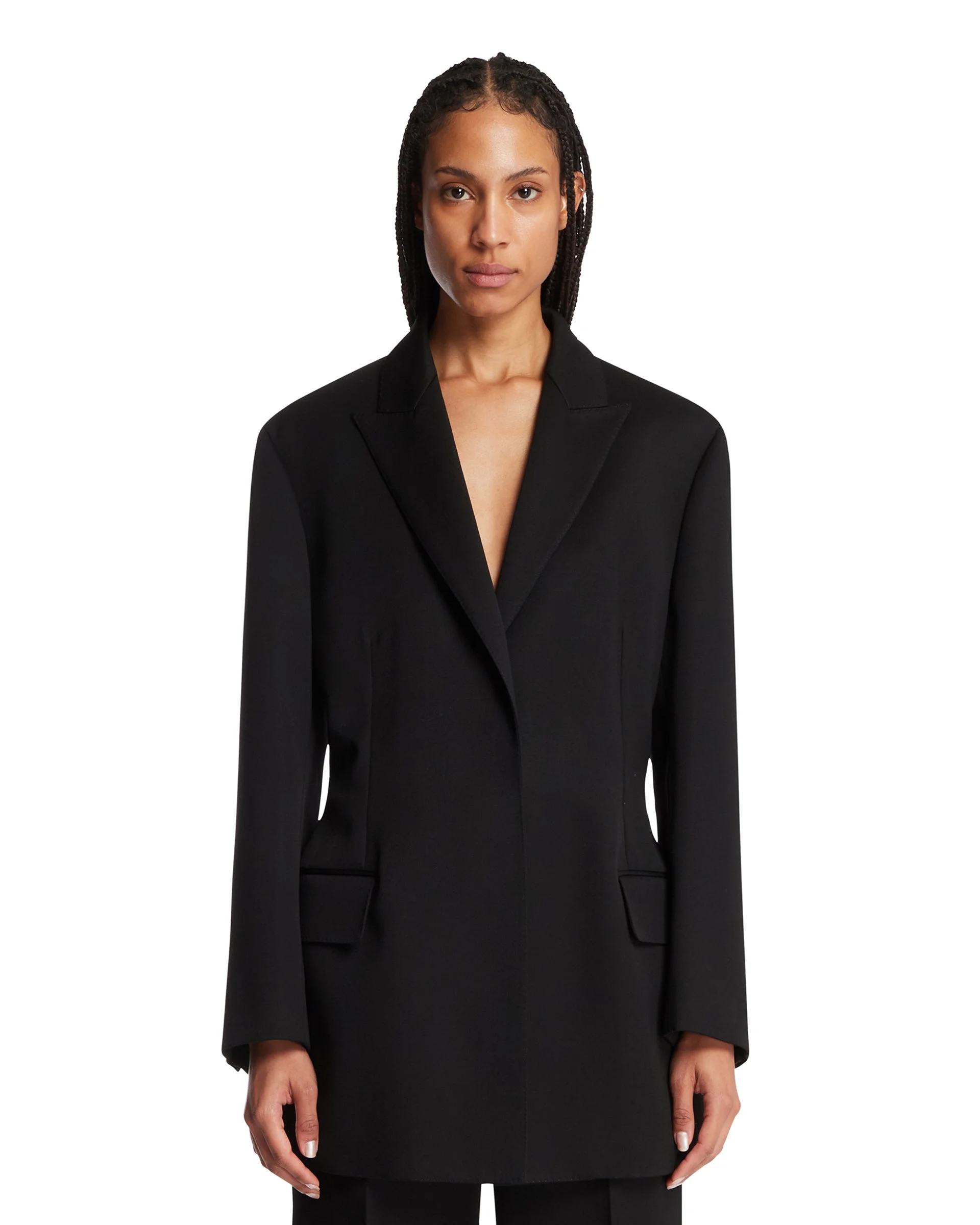 Black Malina Wool Blazer - 1