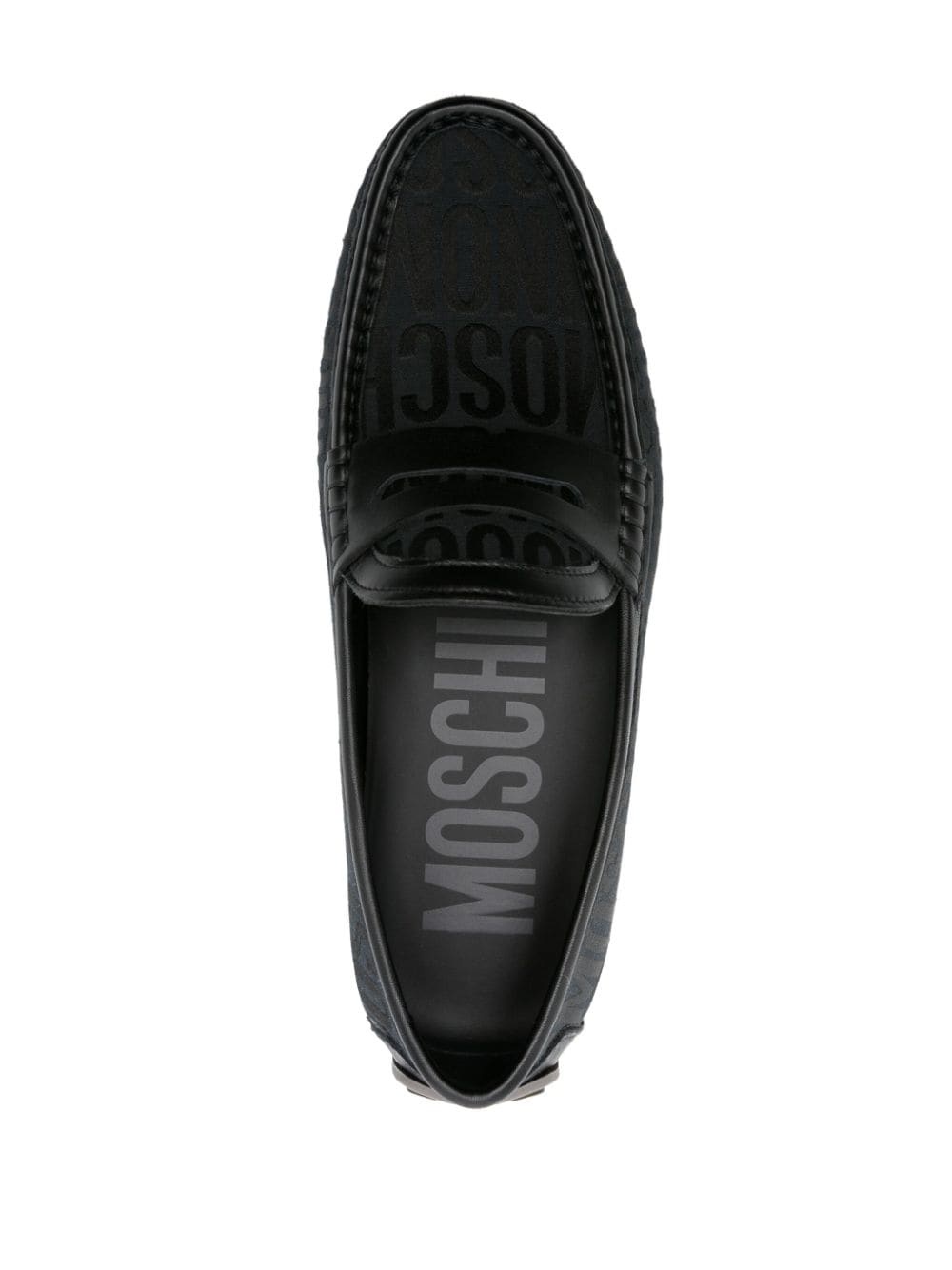 monogram-jacquard penny loafers - 8