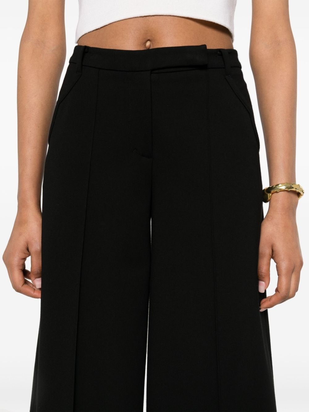 seam-detail wide-leg trousers - 5