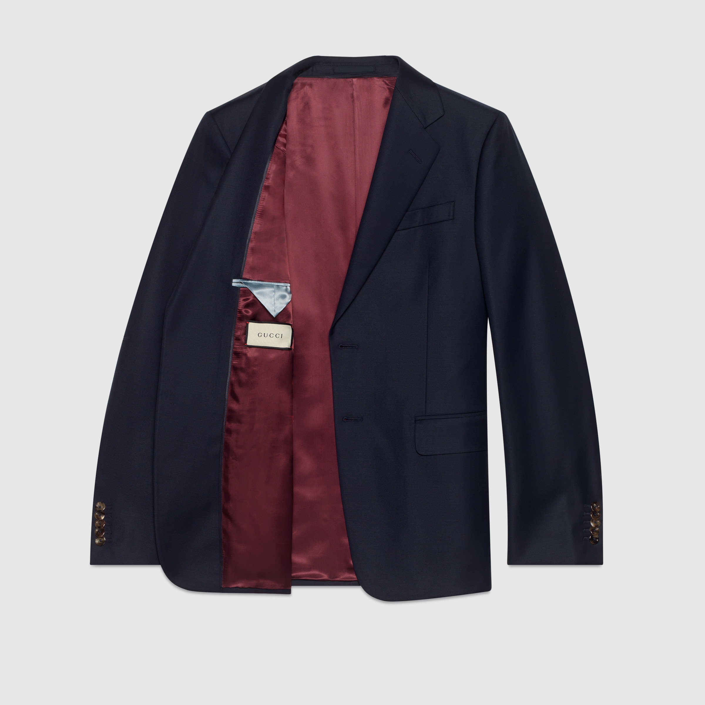 Straight fit wool suit - 13