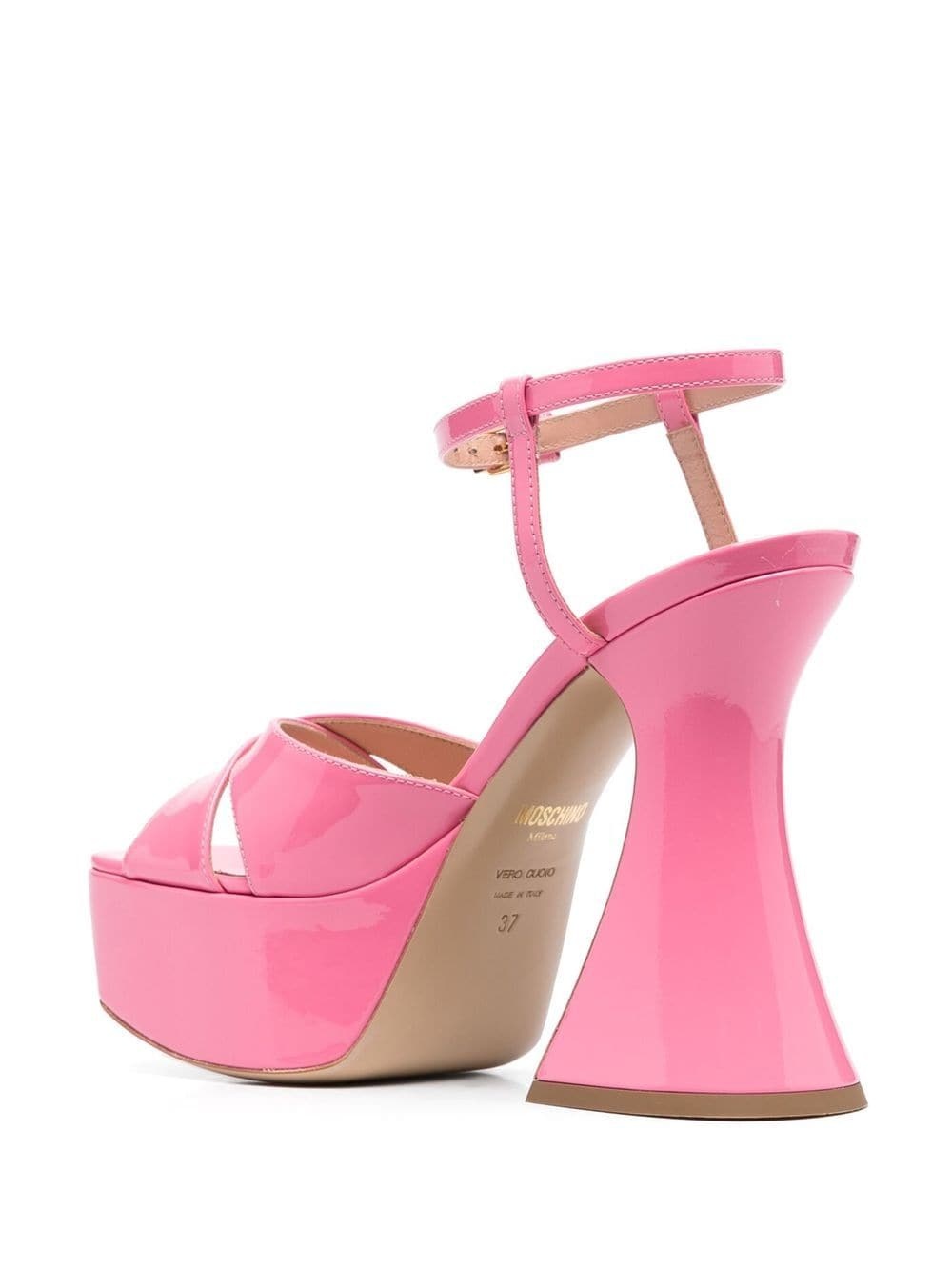 patent leather platform sandals - 3