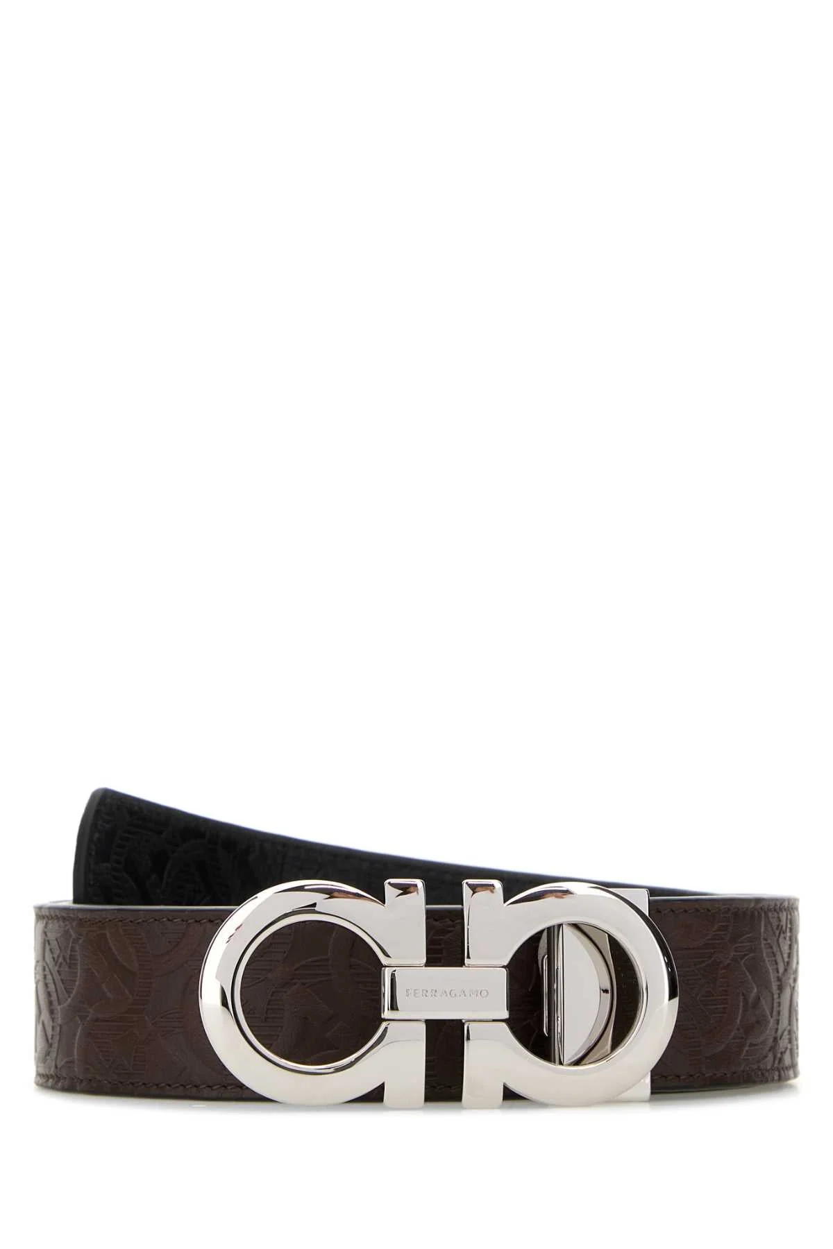Brown Leather Reversible Belt Tabacconero Cinture - 1