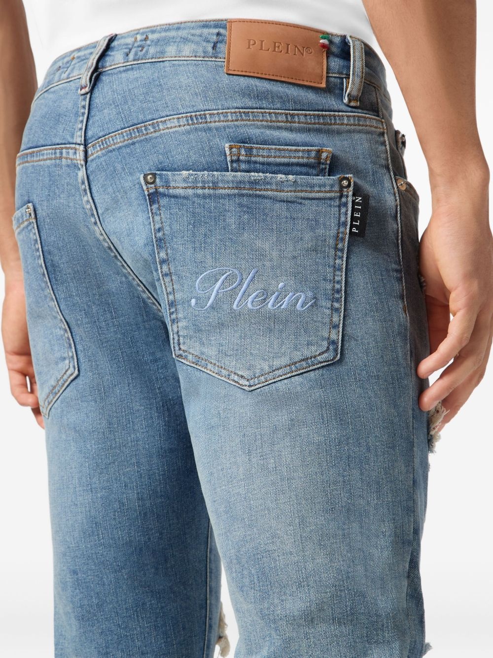 distressed-effect jeans - 4