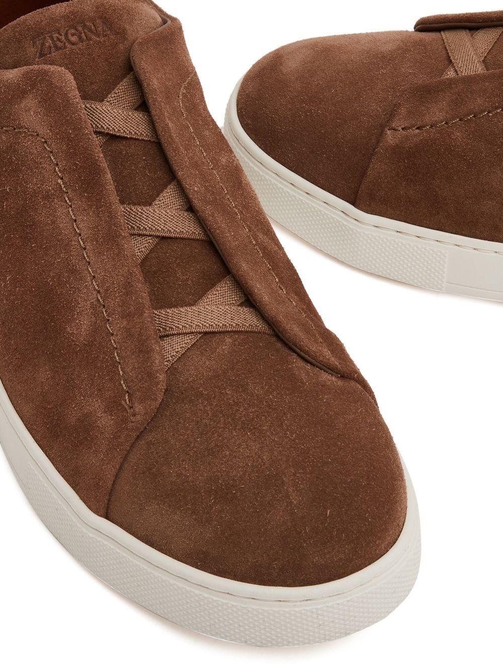 suede low-top sneakers - 4
