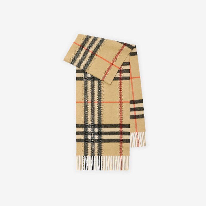 Crystal Check Cashmere Scarf 1